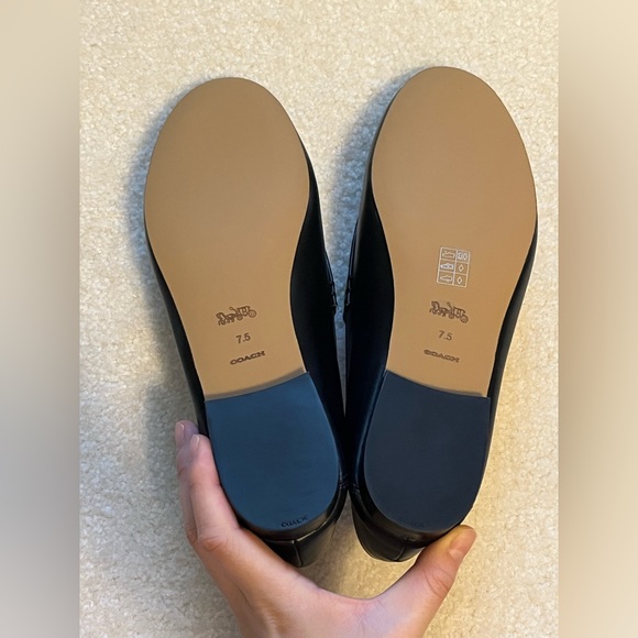 Coach Haley Leather Loafer Black 7.5B - Picture 9 of 15
